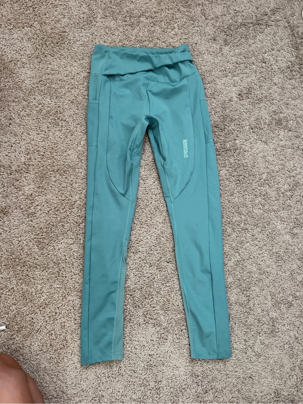 Gymshark Teal Green High-Rise Performance Leggings